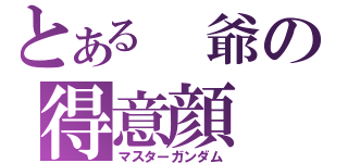 とある 爺の得意顔（マスターガンダム）