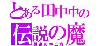 とある田中中の伝説の魔王（最高の中二病）