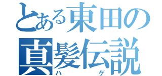 とある東田の真髪伝説（ハゲ）