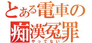 とある電車の痴漢冤罪（やってない）