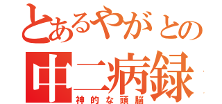 とあるやがとの中二病録（神的な頭脳）