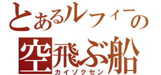 とあるルフィーの空飛ぶ船（カイゾクセン）