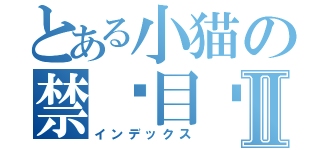 とある小猫の禁书目录Ⅱ（インデックス）