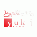 とある夏に生まれのｙｕｋｉ（夏の憂鬱）