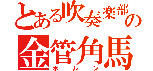 とある吹奏楽部の金管角馬（ホルン）