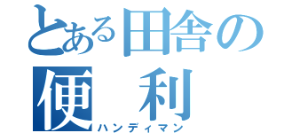 とある田舎の便 利 屋（ハンディマン）