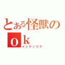 とある怪獸のｏｋ（インデックス）