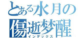 とある水月の傷逝梦醒（インデックス）