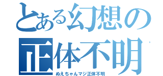 とある幻想の正体不明（ぬえちゃんマジ正体不明）