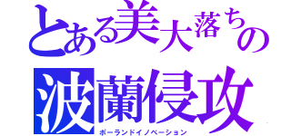 とある美大落ちの波蘭侵攻（ポーランドイノベーション）