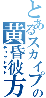 とあるスカイプの黄昏彼方（チョットマト）