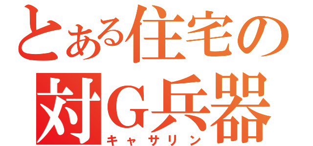 とある住宅の対Ｇ兵器（キャサリン）