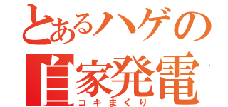 とあるハゲの自家発電（コキまくり）