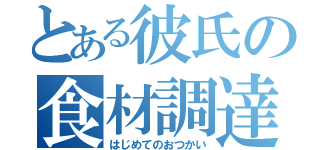 とある彼氏の食材調達（はじめてのおつかい）