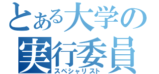 とある大学の実行委員（スペシャリスト）