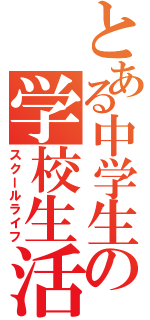 とある中学生の学校生活（スクールライフ）