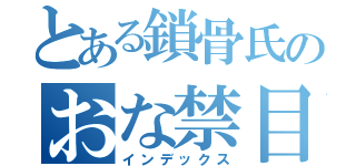 とある鎖骨氏のおな禁目録（インデックス）