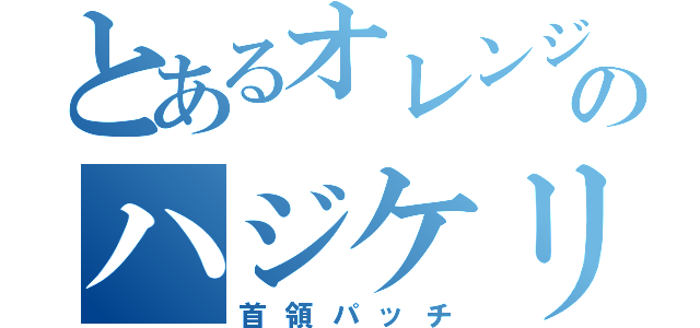 とあるオレンジのハジケリスト（首領パッチ）