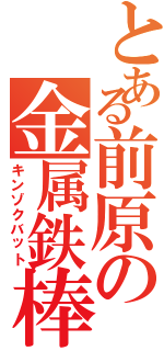 とある前原の金属鉄棒（キンゾクバット）