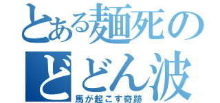 とある麺死のどどん波（馬が起こす奇跡）