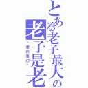 とある老子最大の老子是老子（你看的是幻觉）