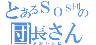 とあるＳＯＳ団の団長さん（涼宮ハルヒ）