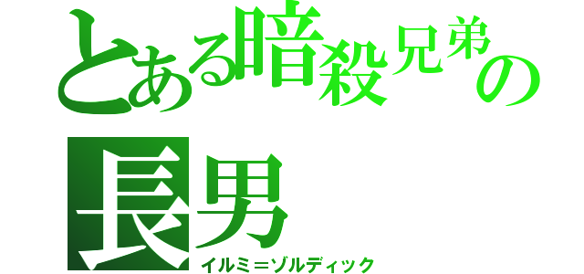 とある暗殺兄弟の長男（イルミ＝ゾルディック）