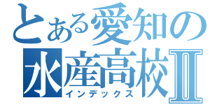 とある愛知の水産高校Ⅱ（インデックス）