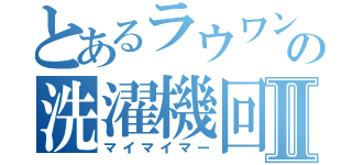 とあるラウワンの洗濯機回しⅡ（マイマイマー）