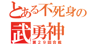 とある不死身の武勇神（第２９回合戦）