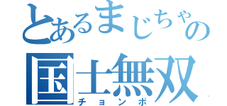 とあるまじちゃれの国士無双（チョンボ）