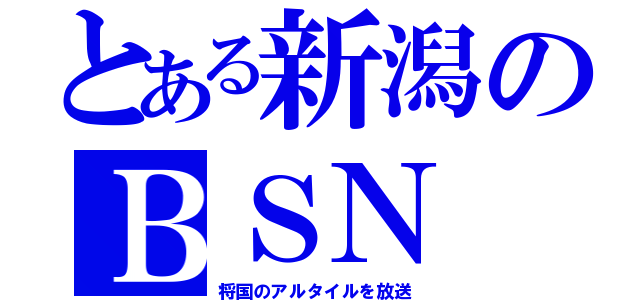 とある新潟のＢＳＮ（将国のアルタイルを放送）