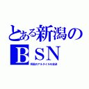 とある新潟のＢＳＮ（将国のアルタイルを放送）