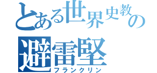 とある世界史教師の避雷堅（フランクリン）