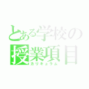 とある学校の授業項目（カリキュラム）