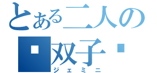 とある二人の♊双子♊（ジェミニ）