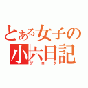 とある女子の小六日記（ブログ）