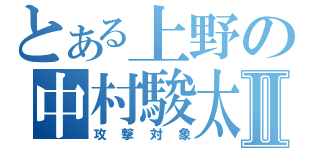 とある上野の中村駿太Ⅱ（攻撃対象）