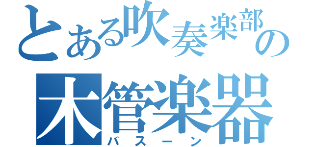 とある吹奏楽部の木管楽器奏者（バスーン）