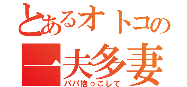 とあるオトコの一夫多妻制（パパ抱っこして）