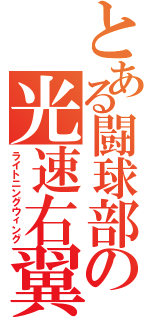 とある闘球部の光速右翼（ライトニングウィング）