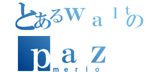 とあるｗａｌｔｅｒのｐａｚ（ｍｅｒｌｏ）