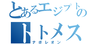 とあるエジプトのトトメスⅢ世（ナポレオン）