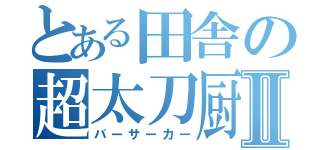 とある田舎の超太刀厨Ⅱ（バーサーカー）