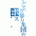 とある暴力集団のボス（春日）