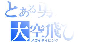 とある勇気の大空飛び（スカイダイビング）