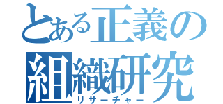 とある正義の組織研究（リサーチャー）