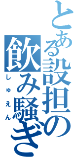 とある設担の飲み騒ぎ（しゅえん）