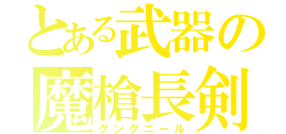 とある武器の魔槍長剣（グングニール）