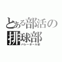 とある部活の排球部（バレーボール部）